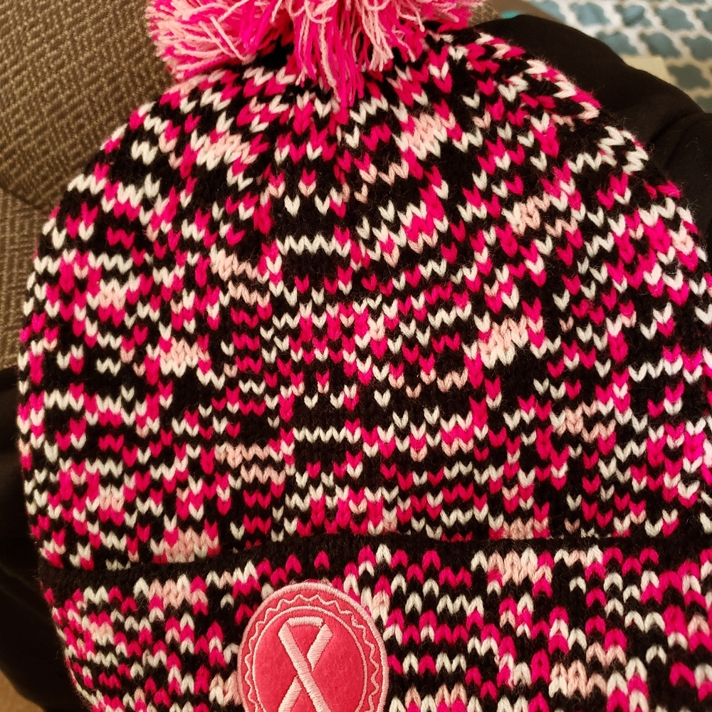Winter Hat w/ Breast Cancer 🎀